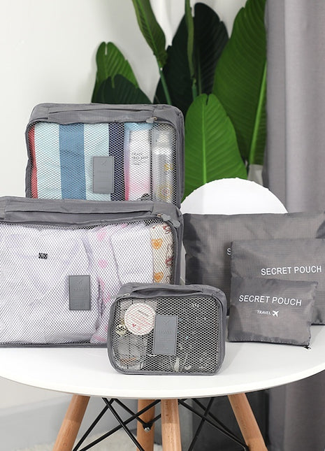 Set de 6 bolsas organizadoras de viaje para equipaje