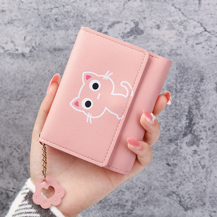Cat Pattern Tri-fold Wallet