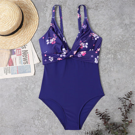 Slimming Color Matching One-piece Swimsuit