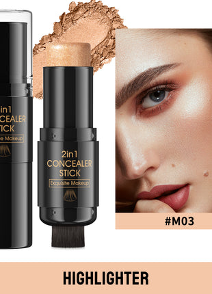 مرحباً، قلم تحديد وإبراز ثنائي الرأس من كيس مع فرشاة