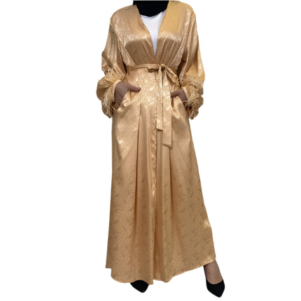 Satin Feather Abaya