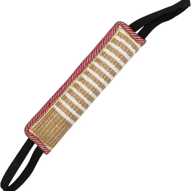 Dog Tug Jute Toy Bite Pillow for Training Interactive for Small and Medium Dogs