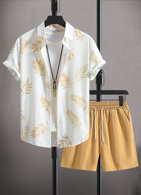 Conjunto de dos piezas de camisa y pantalón corto