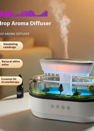 Micro Landscape Raindrop Aroma Diffuser Humidifier – Quiet Ultrasonic Mist