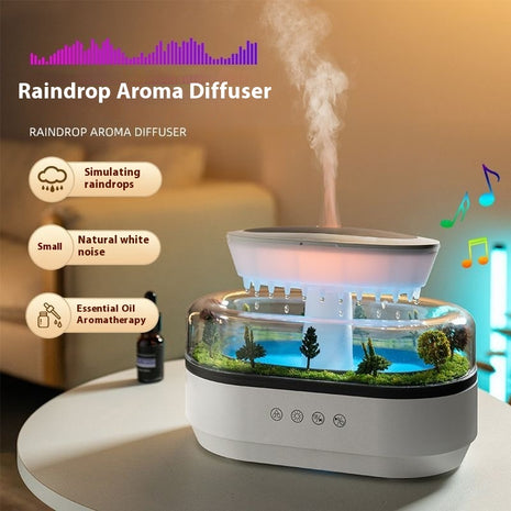 Micro Landscape Raindrop Aroma Diffuser Humidifier – Quiet Ultrasonic Mist