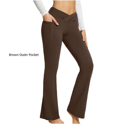 High Waist Slim Fit Wide Leg Yoga Pants