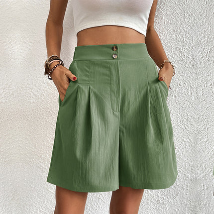 Loose High Waist Wide Leg Shorts