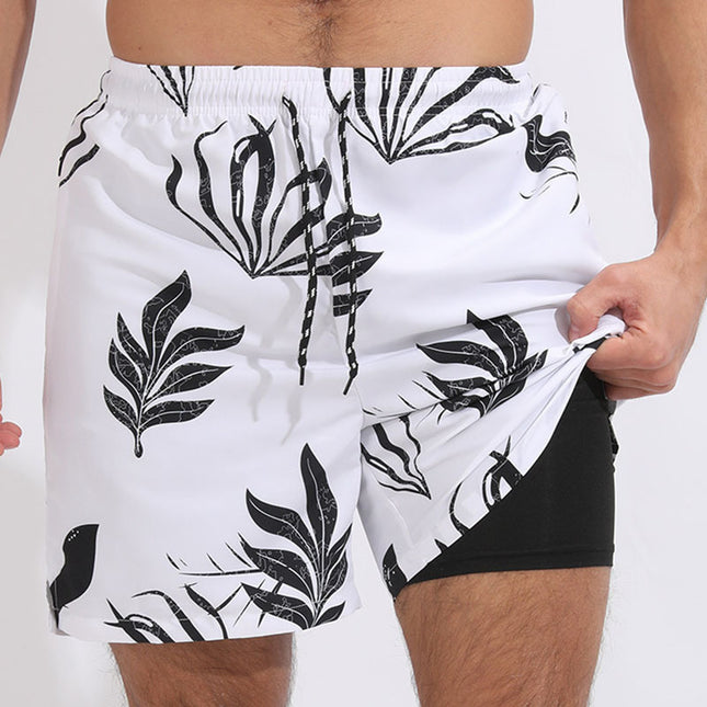 Snow Leaves Beach Shorts