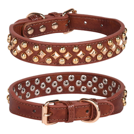 Rivet Leather Dog Collar