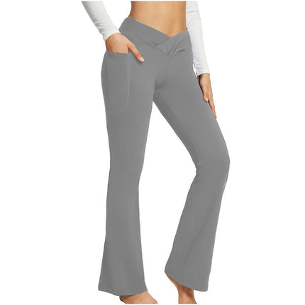 High Waist Slim Fit Wide Leg Yoga Pants