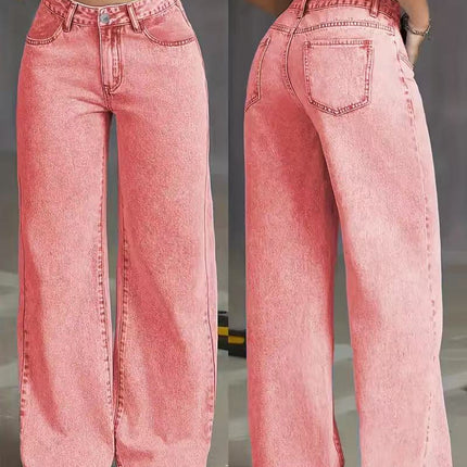 Sweet And Spicy Style High Waist Straight Jeans
