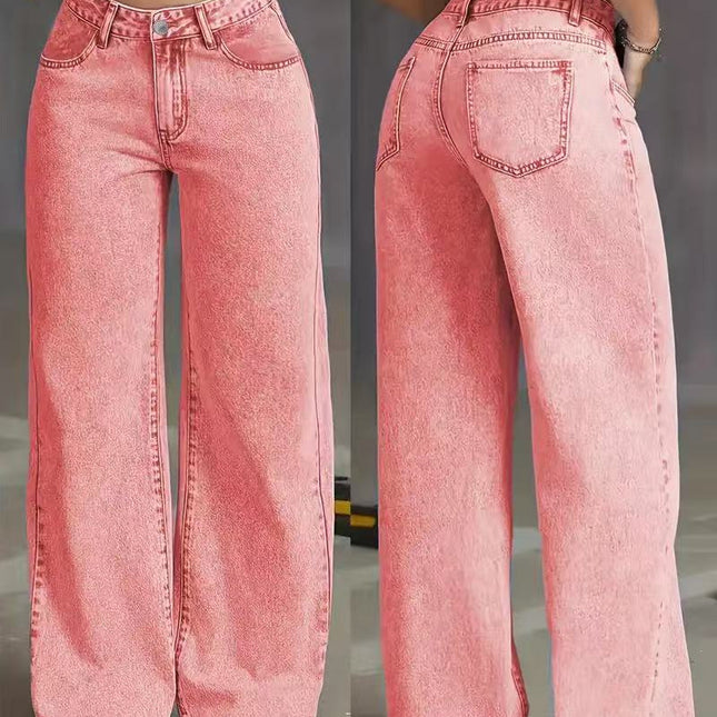 Sweet And Spicy Style High Waist Straight Jeans