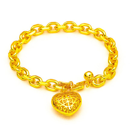 Vietnam Placer Gold Heart Bracelet