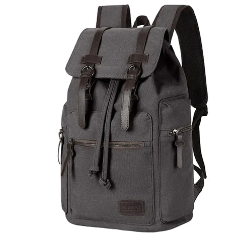 Retro Canvas Laptop Backpack | 39L Large Capacity Travel & School Bag