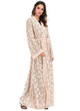 Elegant Golden Pinkish Abaya