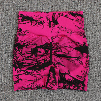 Tie-dye Quick-drying High-waisted Hip-lifting Short