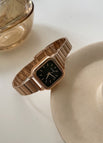 Rose Gold Strap Black Surface