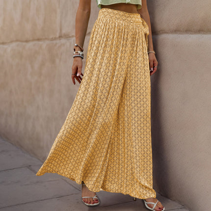 Lace Flared Wide Leg Pants