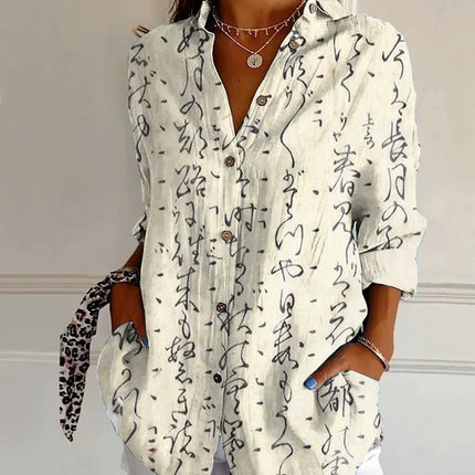 Long-sleeve Printed 3D Top