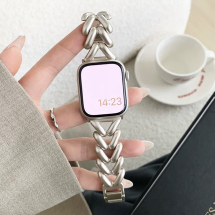 Suitable For Apple Watch Single Row V Chain Denim Chain Metal Watch Band