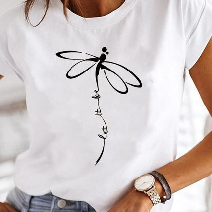 Crew Neck Casual Printed T-shirt