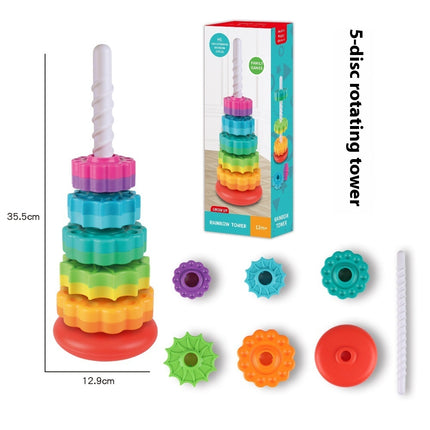 Rotating Tower Toy Baby Early Education Intellectual Development Intelligence Ferrule