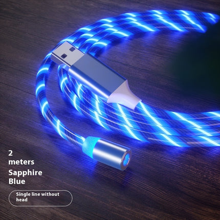 Magnetic 2-meter Cable Magnet Fast Charging Lighting Micro USB Cable LED