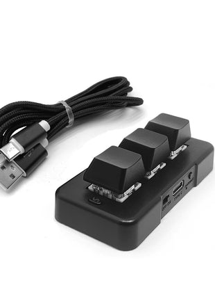 マクロプログラマブルミニPCゲーミングキーボード – 3キー USB/ワイヤレス