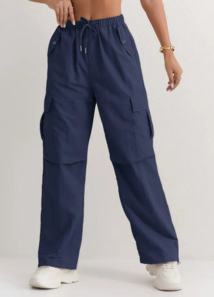 High Waist Drooping Quick-drying Leisure Wide Leg Track Pants