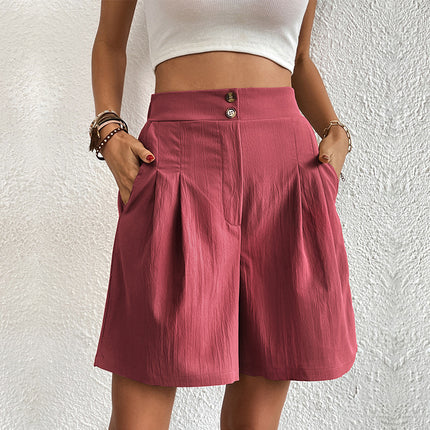 Loose High Waist Wide Leg Shorts