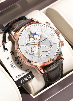 Simple Multifunctional Chronograph Waterproof Quartz Watch