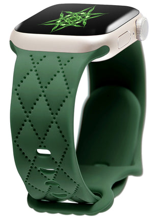 Apple Watch S9用テクスチャーシリコンバタフライバックルストラップ互換