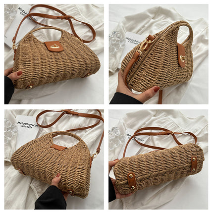 Handmade Straw Clash Handbag