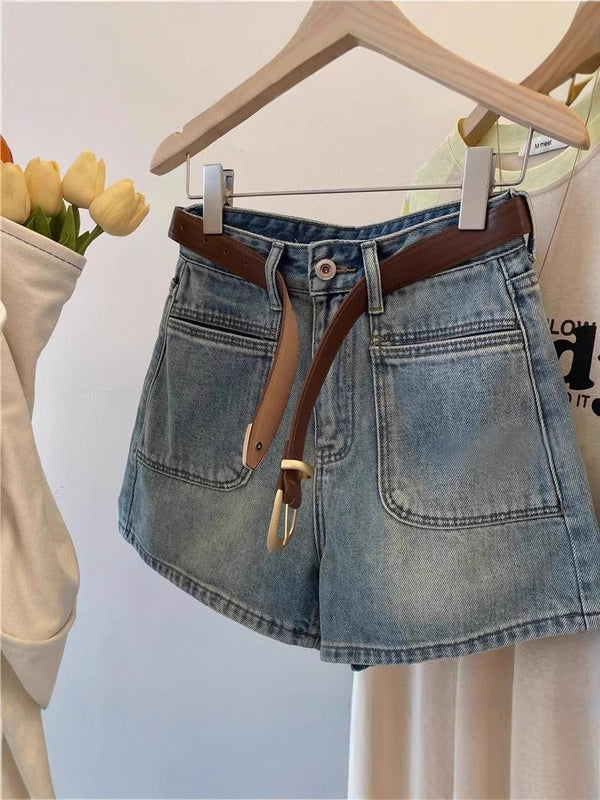 High Waist Denim Shorts