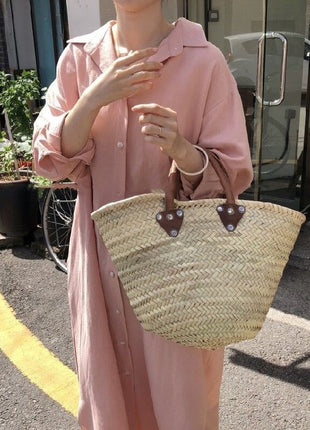 ゆったりコットンリネン長袖カーディガン