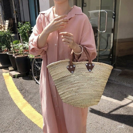 Loose Cotton Linen Long Sleeve Cardigan