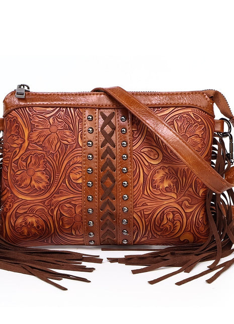 Bohemian Tassel Crossbody PU Leather Handbag
