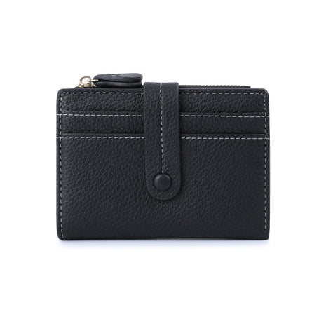 PU Leather Plaid Short Wallet
