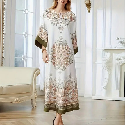 Elegant Floral Long Sleeve Dress