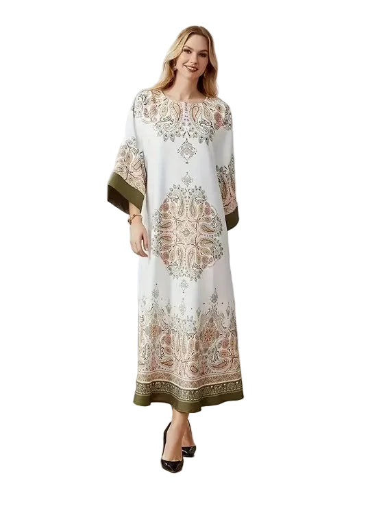 Elegant Floral Long Sleeve Dress