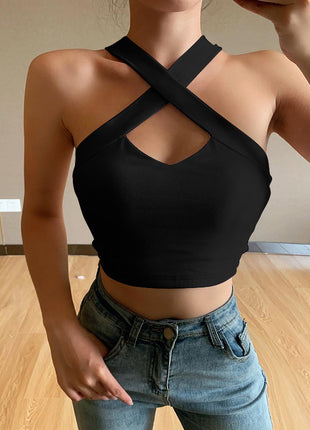 Slim Waistcoat with Hollowed-out Tank Top