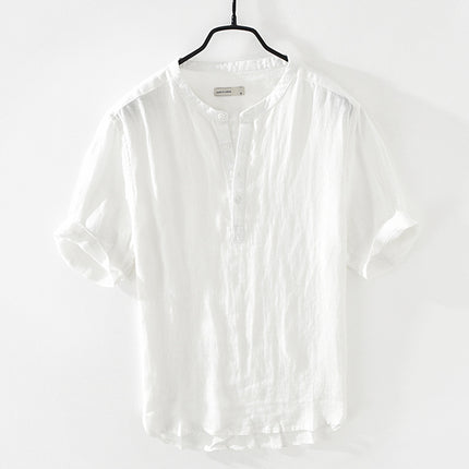 Summer Half Sleeves Cotton & Linen Shirt