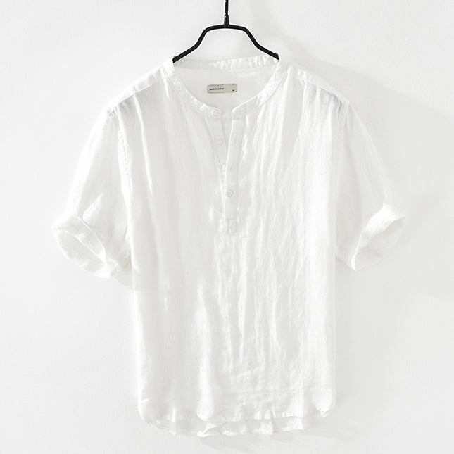 Summer Half Sleeves Cotton & Linen Shirt