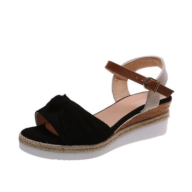 Bow Platform Sandals
