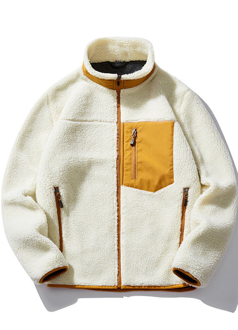 Chaqueta informal de imitación de terciopelo de cordero