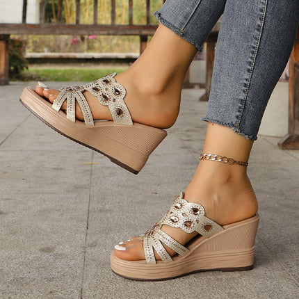 Bohemian Open Toe Sequin Mule