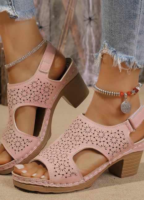 Thick-soled Peep Toe High-heeled
