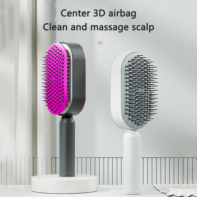 One-click Self-Cleaning Hairbrush