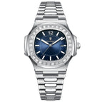 Silver Case Blue Face