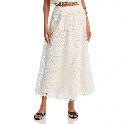 White Sleeveless Top & Skirt Set